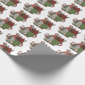 Weihnachtskaffee-Zwerge Geschenkpapier (Ecke)