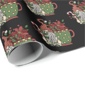 Weihnachtskaffeemaschine Geschenkpapier (Rolleneckpunkt)