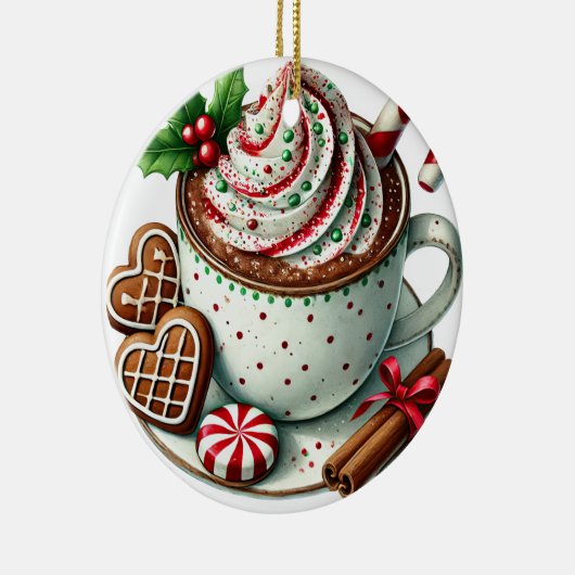 Weihnachtskaffeemaschine Keramik Ornament (Rechts)