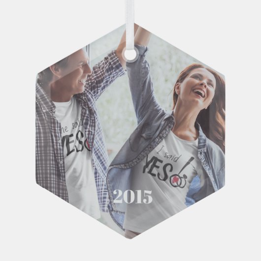 Weihnachtskaffees Foto Ornament Aus Glas (Vorderseite)