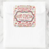 Weihnachtskakao-Aufkleber Quadratischer Aufkleber (Tasche)
