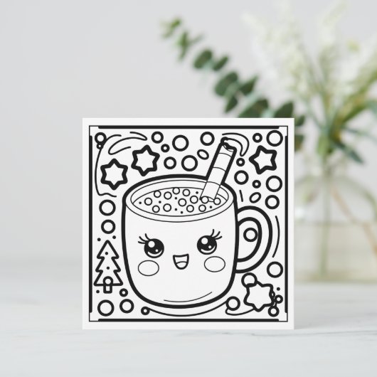 Weihnachtskakao Feiertagskarte (Stehend Vorderseite)