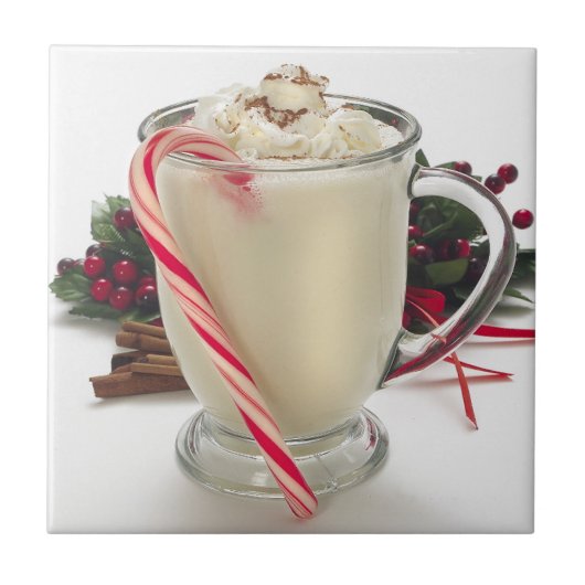 Weihnachtskakao-Fliese Trivet Fliese (Vorderseite)