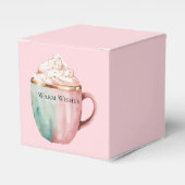 Weihnachtskakao Gold Rosa Minze Warme Wünsche Geschenkschachtel (Vorderseite)