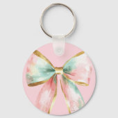 Weihnachtskakao Gold Rosa Minze Warme Wünsche Schlüsselanhänger (Rückseite)