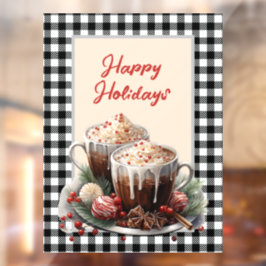 Weihnachtskakao individuell anpassbar fensteraufkleber