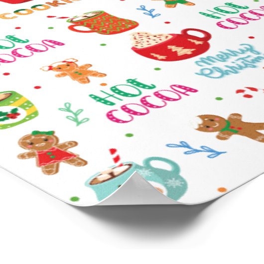 Weihnachtskakao, Ingwer Cookies Poster (Ecke)