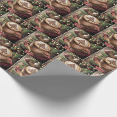 Weihnachtskakao mit Baumdesign Geschenkpapier (Ecke)