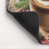 Weihnachtskakao mit Baumdesign Mousepad (Ecke)