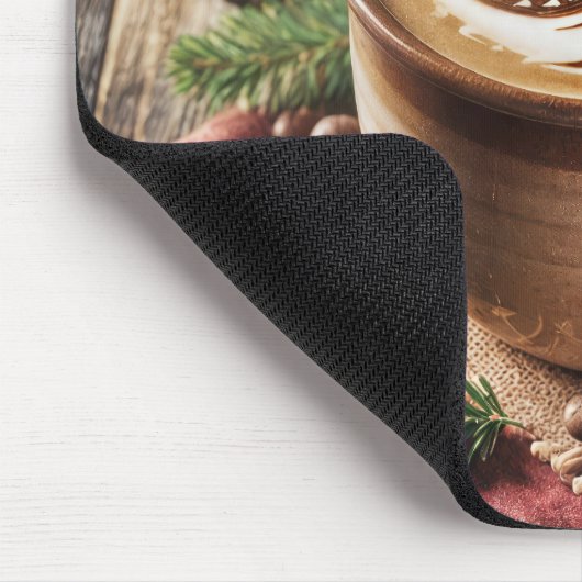 Weihnachtskakao mit Baumdesign Mousepad (Ecke)