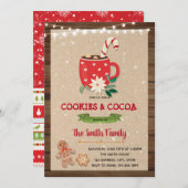 Weihnachtskakao und Kekse - Einladung (Vorne/Hinten)