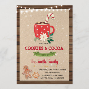 Weihnachtskakao und Kekse - Einladung