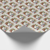 Weihnachtskakaomuster Geschenkpapier (Ecke)