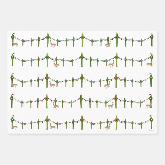 Weihnachtskakteen Wrapping Paper Sheets Geschenkpapier Set (Vorderseite 3)