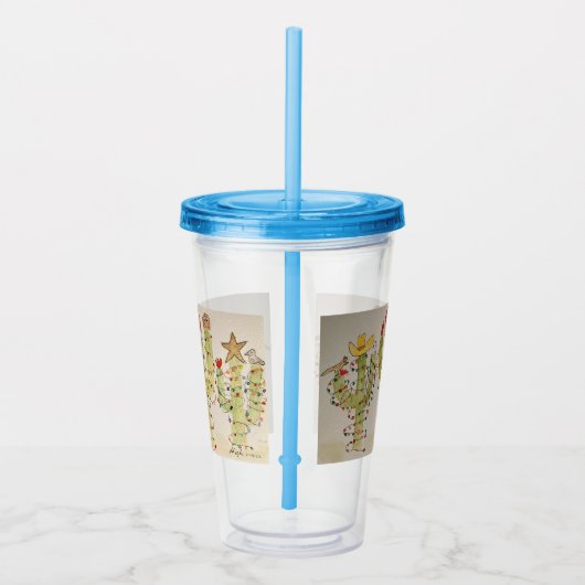 Weihnachtskaktus Acryltrinkbecher (Rechts)