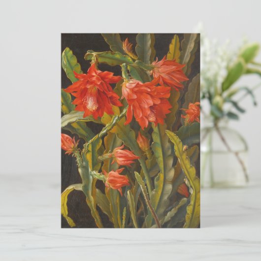 Weihnachtskaktus | Christliches Möllback Feiertagskarte (Stehend Vorderseite)