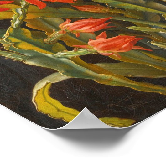 Weihnachtskaktus | Christliches Möllback Poster (Ecke)