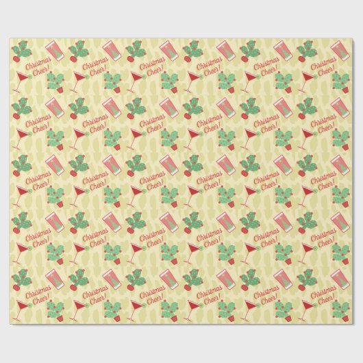 Weihnachtskaktus Couple Custom Geschenkpapier (Flach)