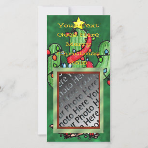 Weihnachtskaktus Fotokarte Feiertagskarte