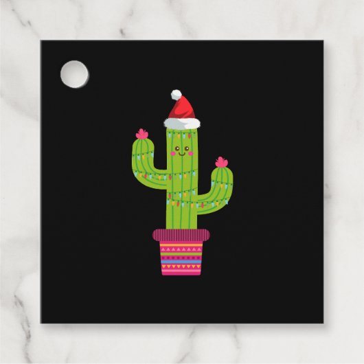 Weihnachtskaktus Geschenkanhänger (Vorderseite)