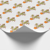 Weihnachtskaktus Geschenkpapier (Ecke)