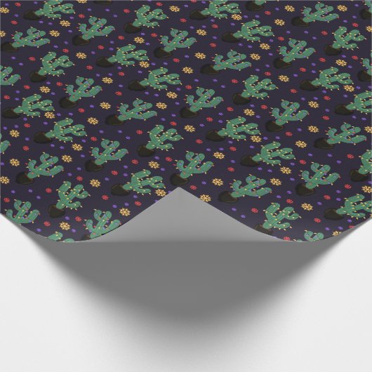 Weihnachtskaktus Geschenkpapier (Ecke)