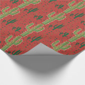 Weihnachtskaktus Geschenkpapier (Ecke)