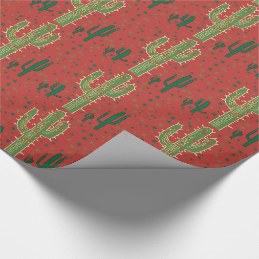 Weihnachtskaktus Geschenkpapier (Ecke)