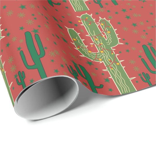 Weihnachtskaktus Geschenkpapier (Rolleneckpunkt)