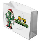 Weihnachtskaktus Große Geschenktüte (Rückseite Schrägansicht)