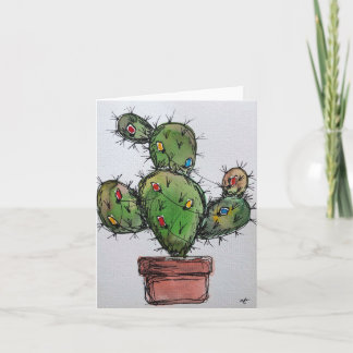 Weihnachtskaktus Grußkarte Karte