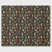 Weihnachtskaktus Holiday Jam Rustikaler Western Geschenkpapier (Flach)