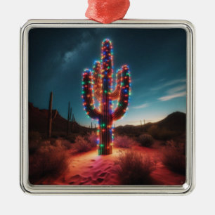 Weihnachtskaktus im Südwesten Ornament Aus Metall