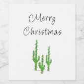 Weihnachtskaktus im Südwesten Weinetikett (Einzelnes Label)