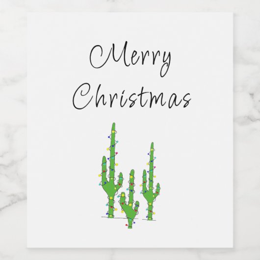 Weihnachtskaktus im Südwesten Weinetikett (Einzelnes Label)