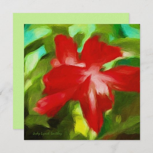 Weihnachtskaktus-Karte Feiertagskarte (Vorne/Hinten)