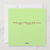 Weihnachtskaktus-Karte Feiertagskarte (Rückseite)