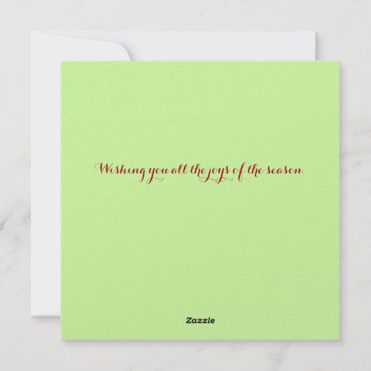 Weihnachtskaktus-Karte Feiertagskarte (Rückseite)