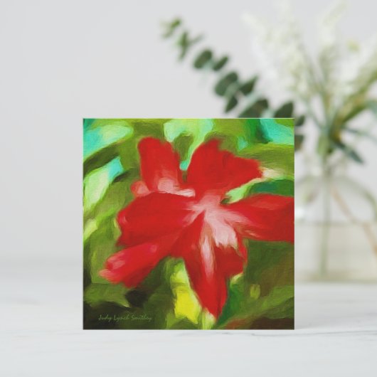 Weihnachtskaktus-Karte Feiertagskarte (Stehend Vorderseite)