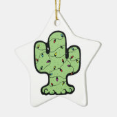 Weihnachtskaktus Keramik Ornament (Links)