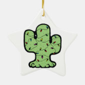 Weihnachtskaktus Keramik Ornament (Hinten)