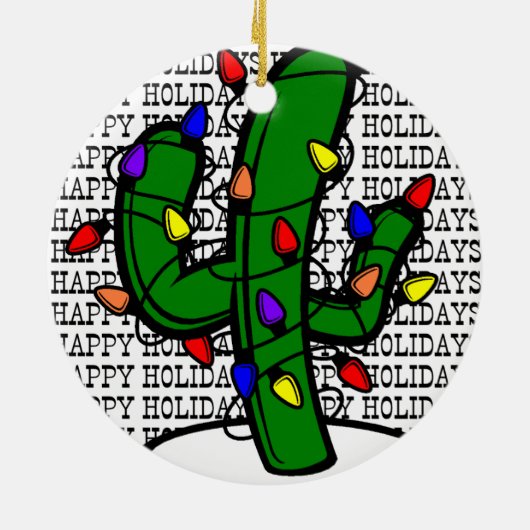 Weihnachtskaktus Keramikornament (Hinten)