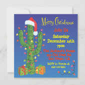 Weihnachtskaktus mit Einladungen zur Weihnachtsman (Vorderseite)