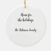 Weihnachtskaktus mit Geschenken vor einem Haus Keramik Ornament (Hinten)