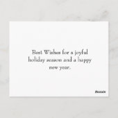 Weihnachtskaktus mit Weihnachtsmannmütze & Ornamen Postkarte (Rückseite)