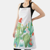 Weihnachtskaktus mit Weihnachtsmannmütze & Ornamen Schürze (InSitu)