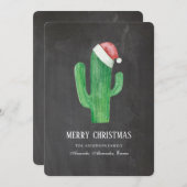 Weihnachtskaktus. Neujahr. Kopfbrettkakteen Feiertagskarte (Vorne/Hinten)