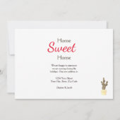 Weihnachtskaktus Niedlich Red Moving Neue Adresse Ankündigung (Rückseite)