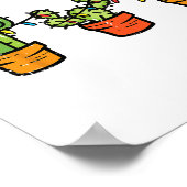 Weihnachtskaktus Niedlich Sukkulente Pflanze Xmas Poster (Ecke)