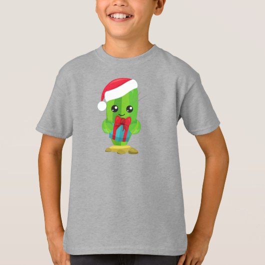 Weihnachtskaktus, Niedliche Kaktus, Weihnachtsmann T-Shirt (Vorderseite)